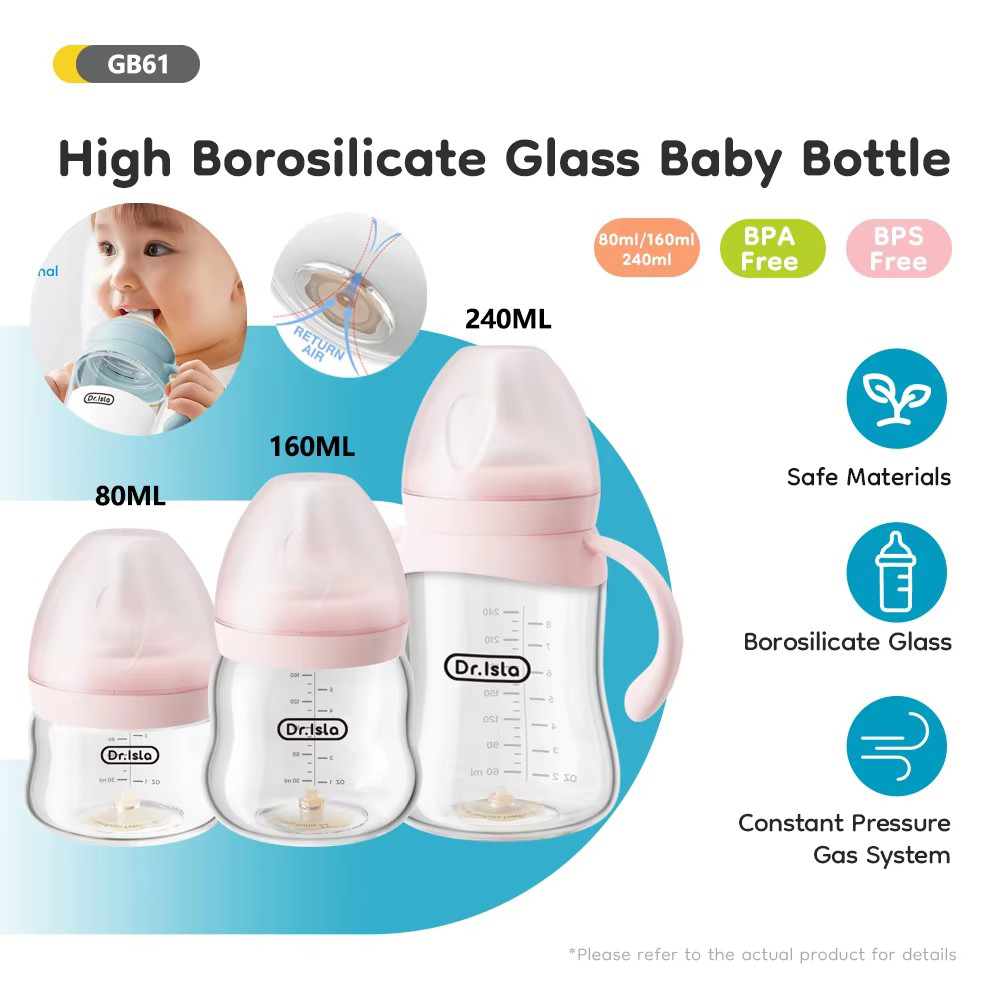 Baby Food Containers Glass - Newborn Feeding Glass Bottles 80/160/240ml High