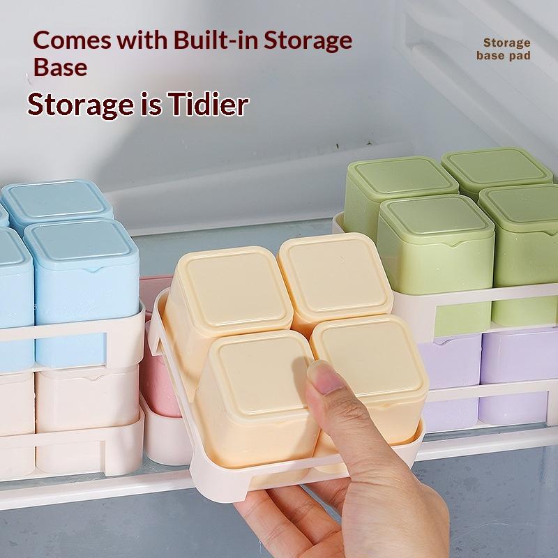 Baby Food Homemade - 4 Grids Baby Food Storage Containers
