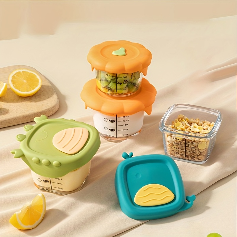 Baby Food Containers Glass - 120/180ml Glass Baby Food Container with