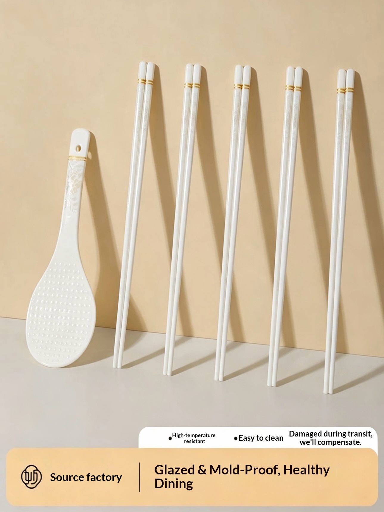 Baby Food Quality - Ten pairs of ceramic chopsticks with