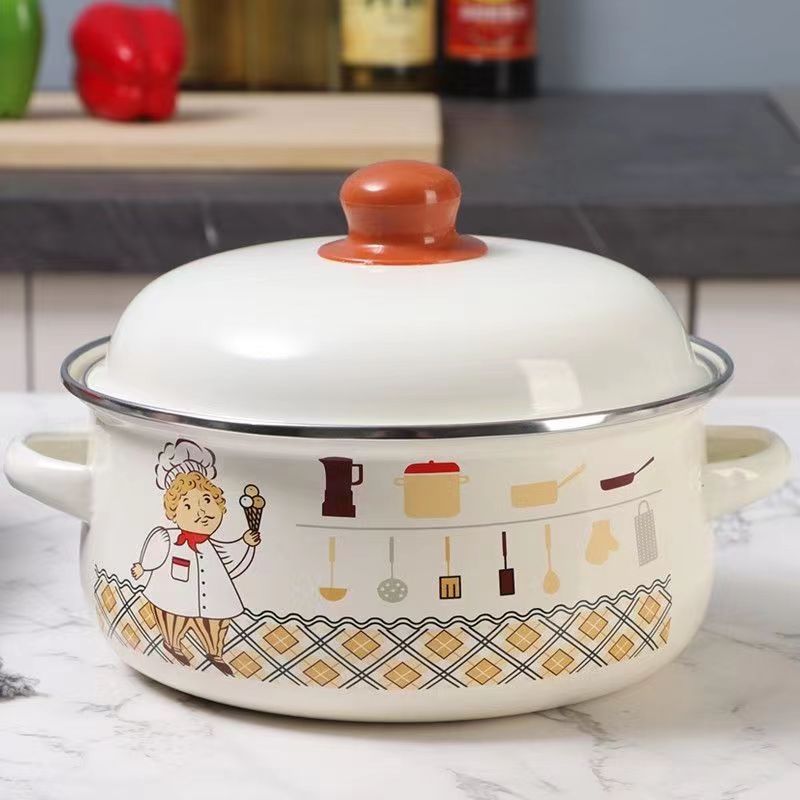 Enamel Soup Pot Thickened Kitc - Baby Food Oats recension och pris