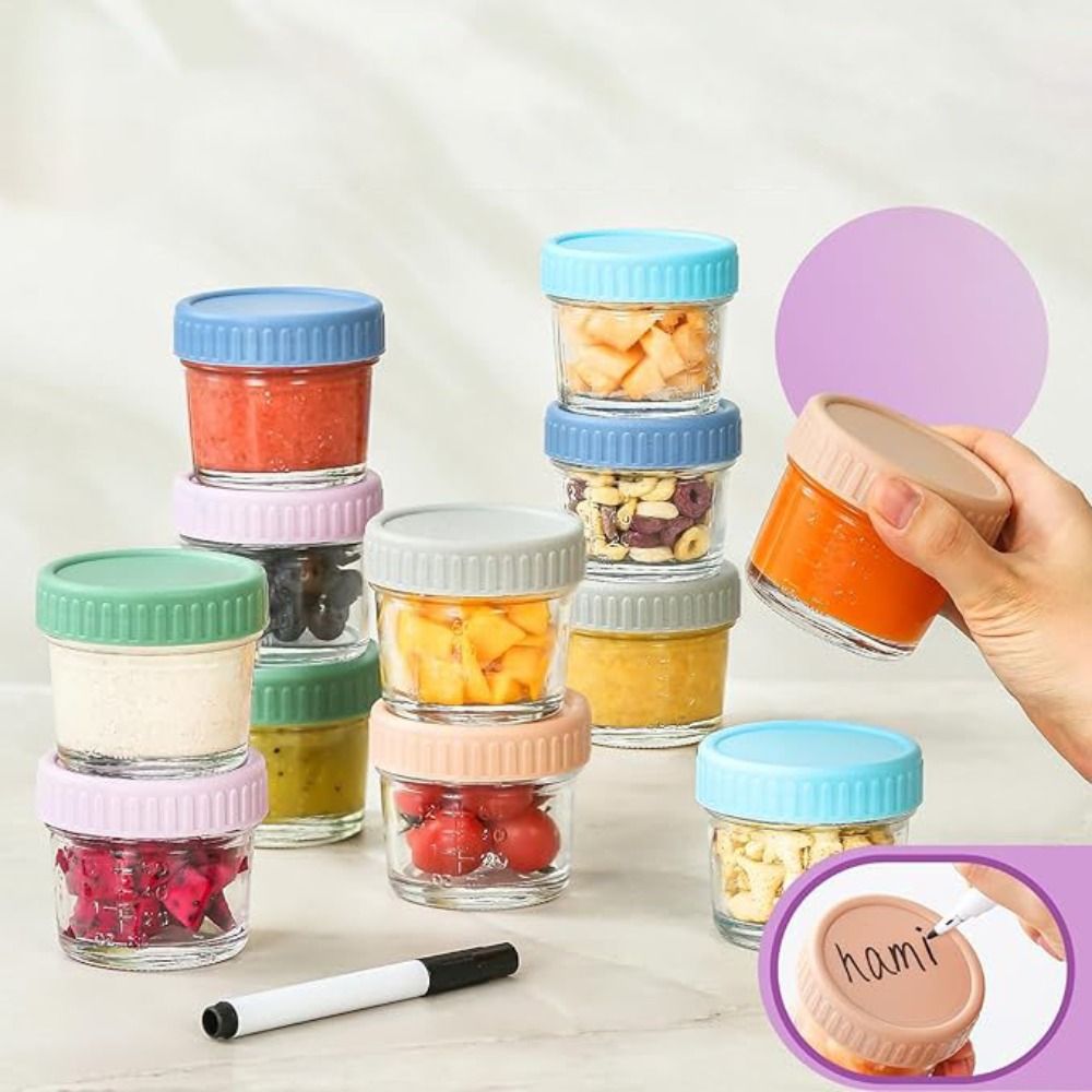 6pcs Mason Jar Glass Baby Food - Baby Food Containers Glass recension och pris