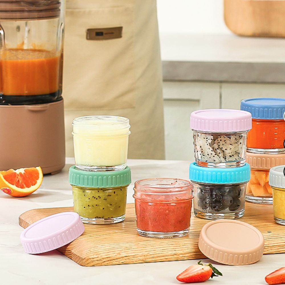 6pcs Mason Jar Glass Baby Food - Baby Food Containers Glass recension och pris