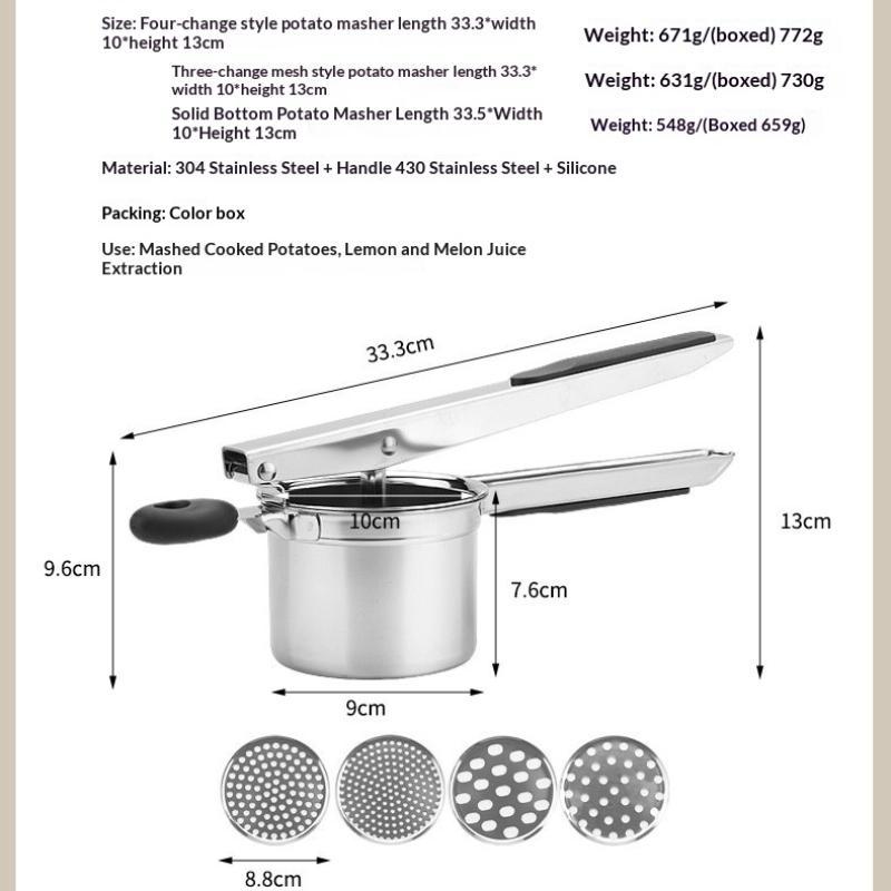 Durable Potato Masher Stainles - Baby Food Homemade recension och pris