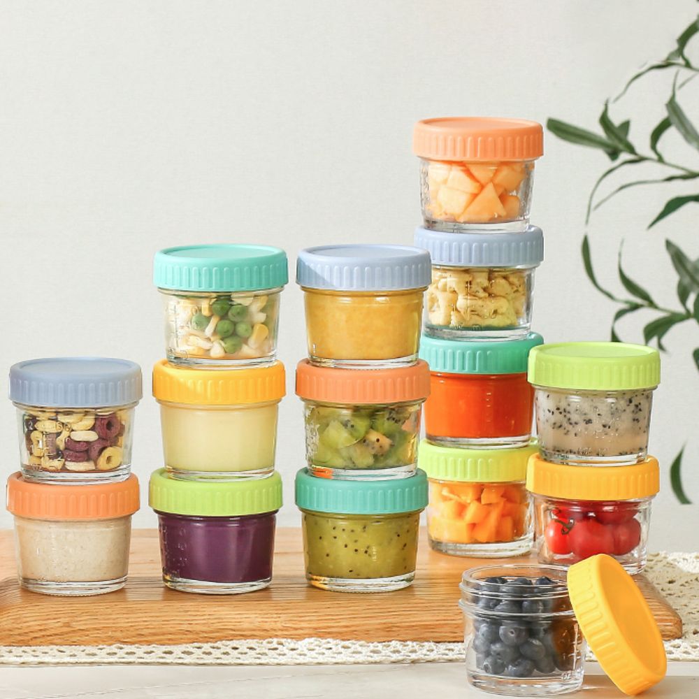 6pcs Glass Baby Food Jar Reusa - Baby Food Containers Glass recension och pris