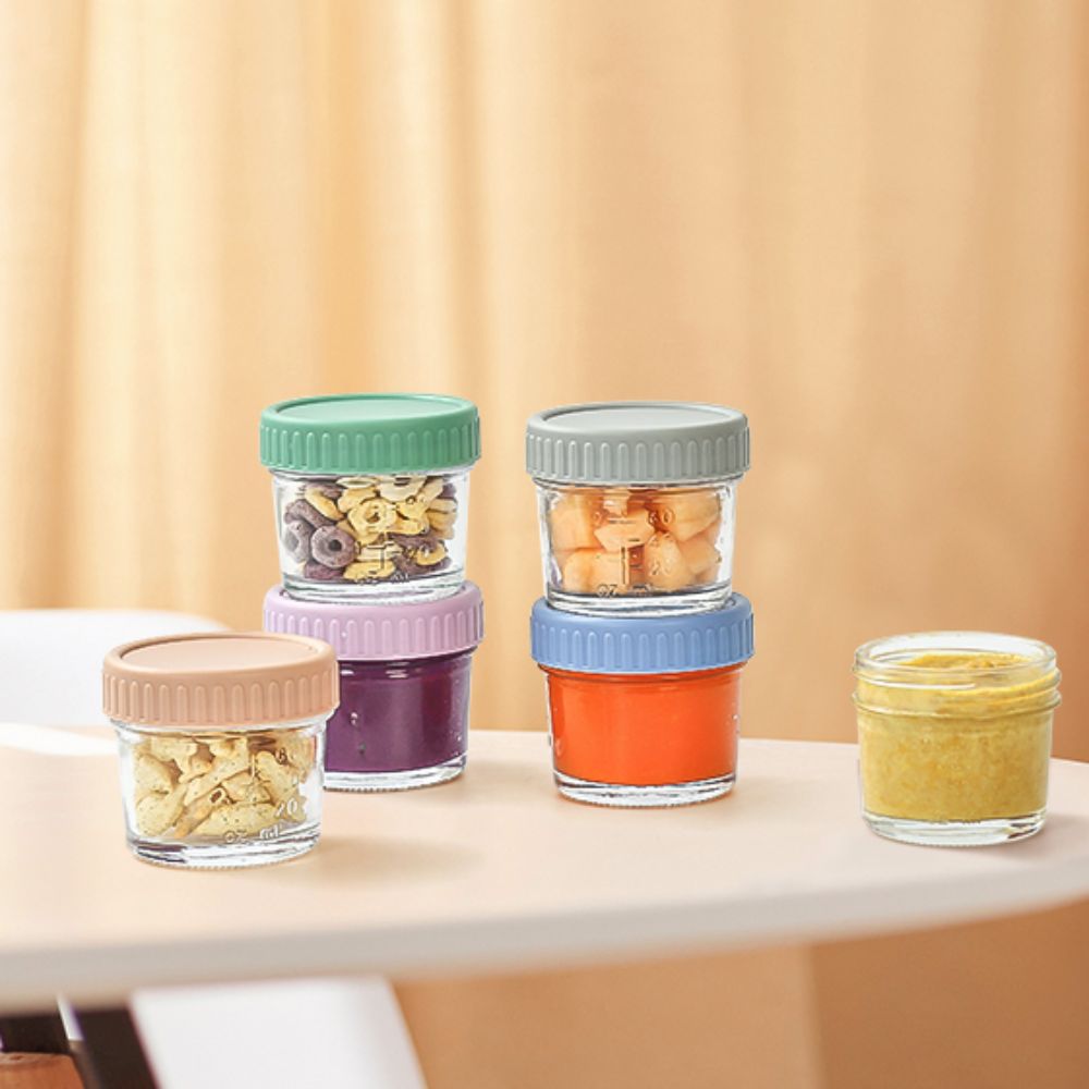 6pcs Glass Baby Food Jar Reusa - Baby Food Containers Glass recension och pris