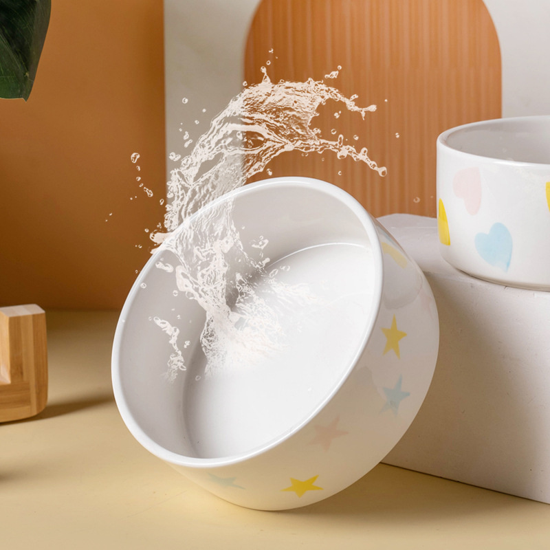 Ceramics Dog Bowl with Wood Ma - Baby Food Cat recension och pris
