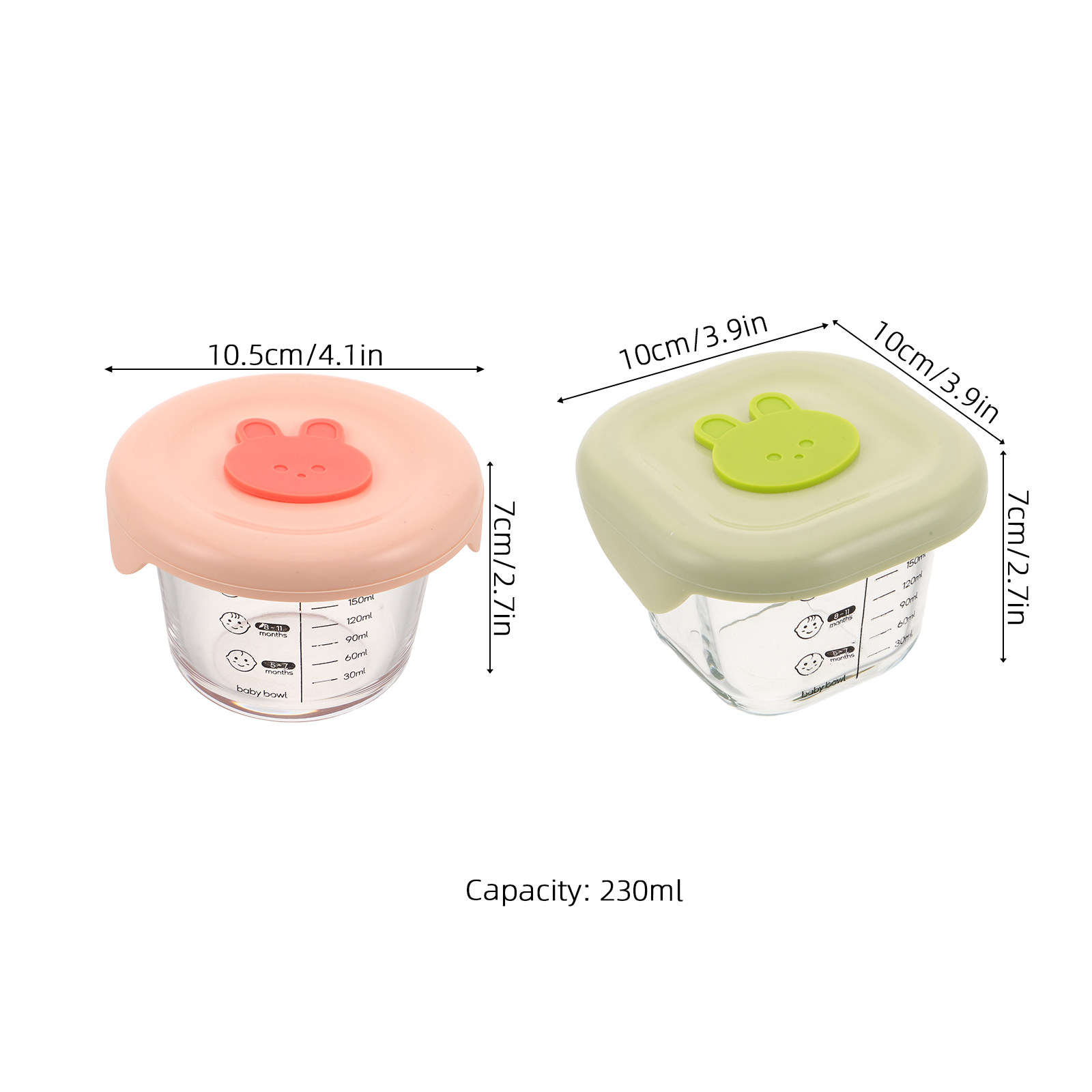 2Pcs Baby Food Storage Contain - Baby Food Containers Glass recension och pris