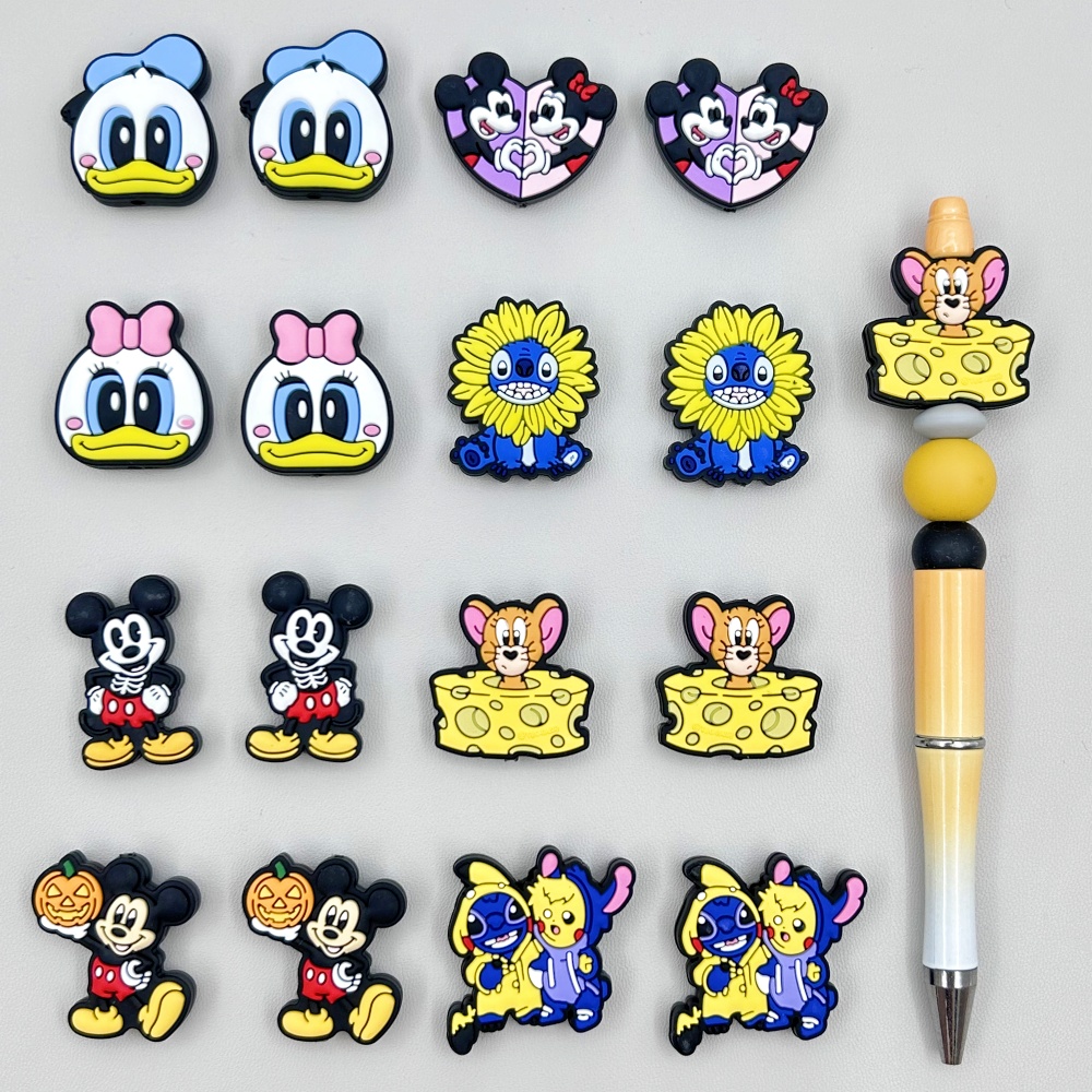 10PC DIY Cartoon Mini Silicone - Baby Food Toy recension och pris