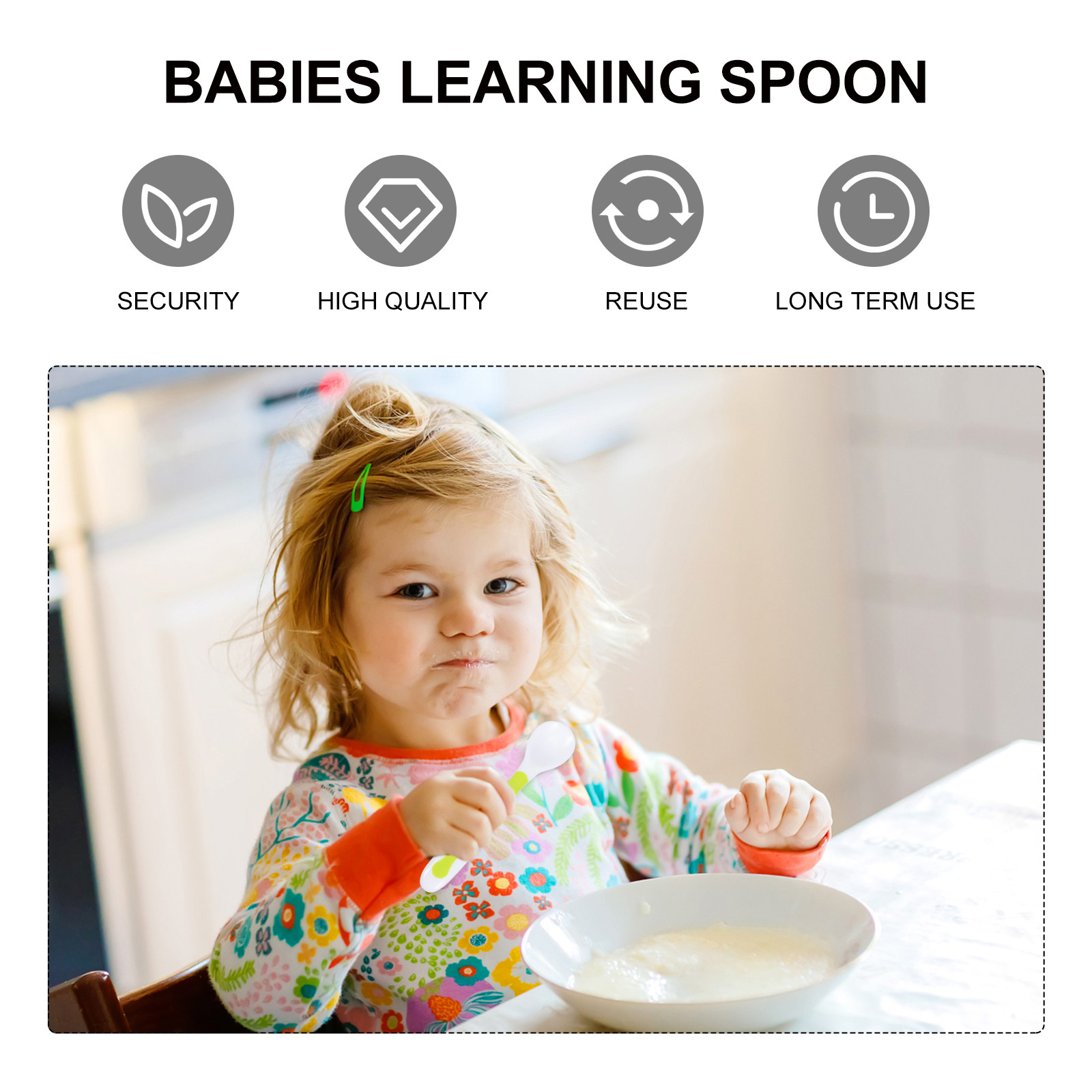 1Set Baby Spoons Forks Set Hig - Baby Food Quality recension och pris