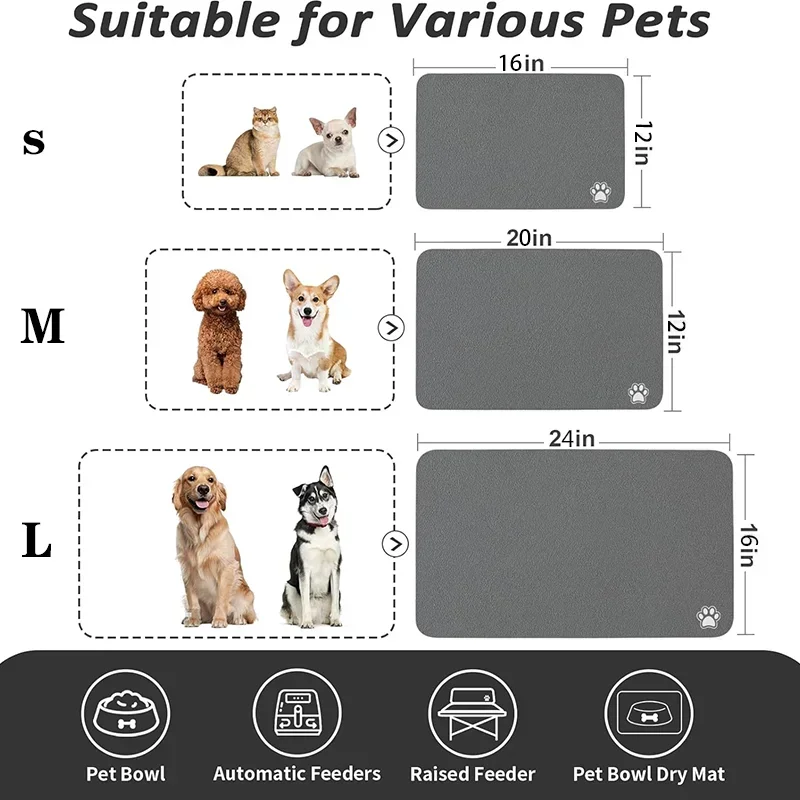 Pet Feeding Mat Absorbent Dog  - Baby Food Cat recension och pris